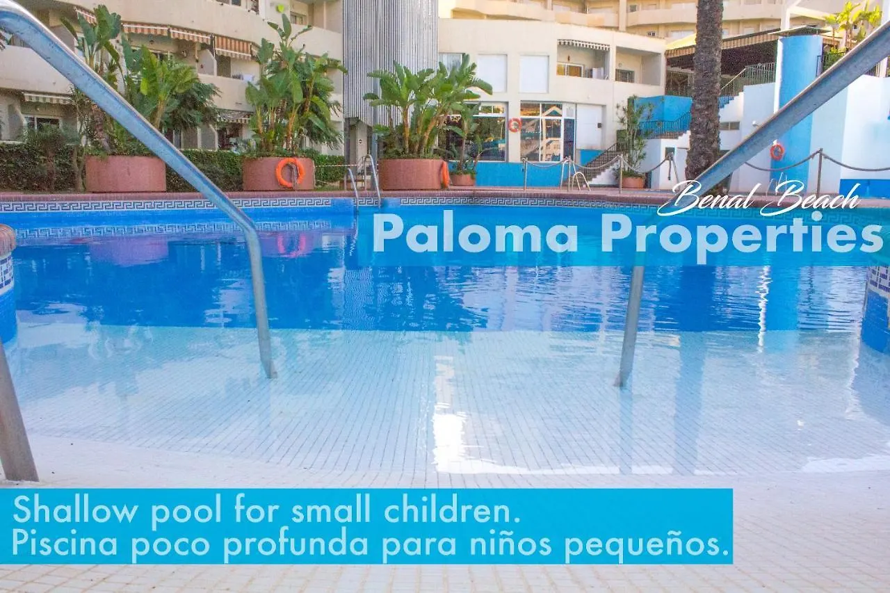 Apartamento Benal beach suite II, estudio con parque acuático y vistas al mar. Benalmádena España
